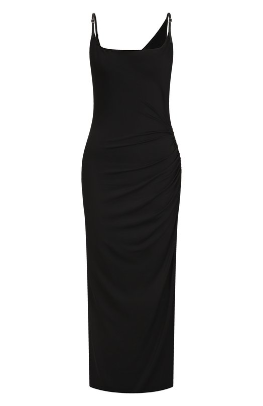 Платье из вискозы Mugler 25P3R016986005 Чёрный 25P3R016986005