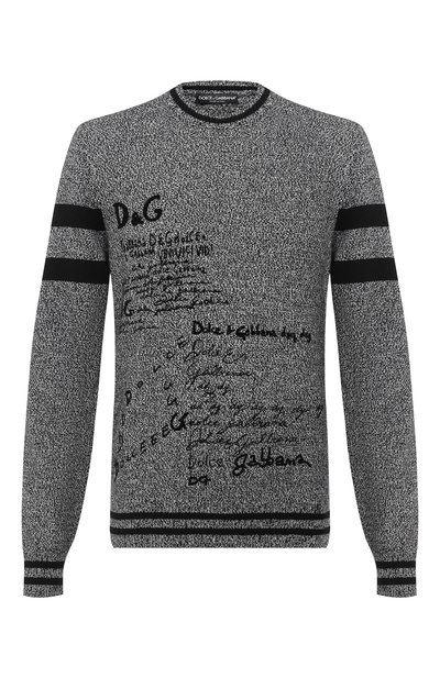Кашемировый свитер DOLCE & GABBANA серого цвета по цене 137000 руб., арт. GXA63T/JAW1Z, фото 1 Кашемировый свитер DOLCE & GABBANA, арт. GXA63T/JAW1Z, фото 1
