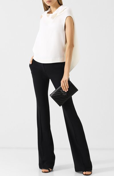 Однотонный шерстяной топ асимметричного кроя ROLAND MOURET, арт. PW18/S6100/F4044, фото 2