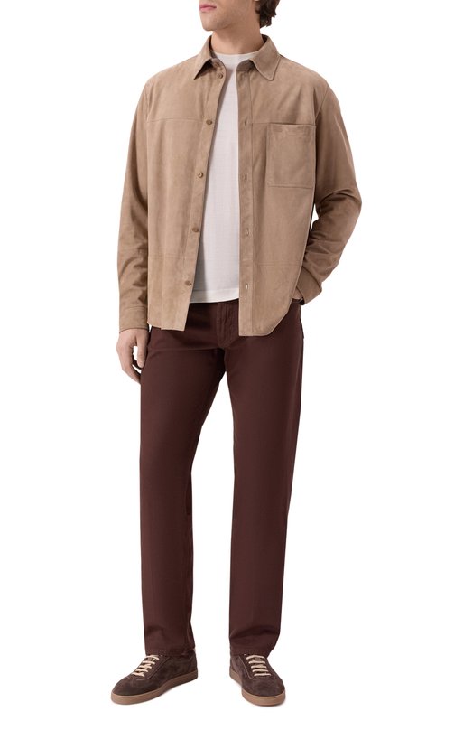 Замшевая куртка-рубашка Stefano Ricci M7J5100281/SUESN4 Коричневый  M7J5100281/SUESN4 Фото 2