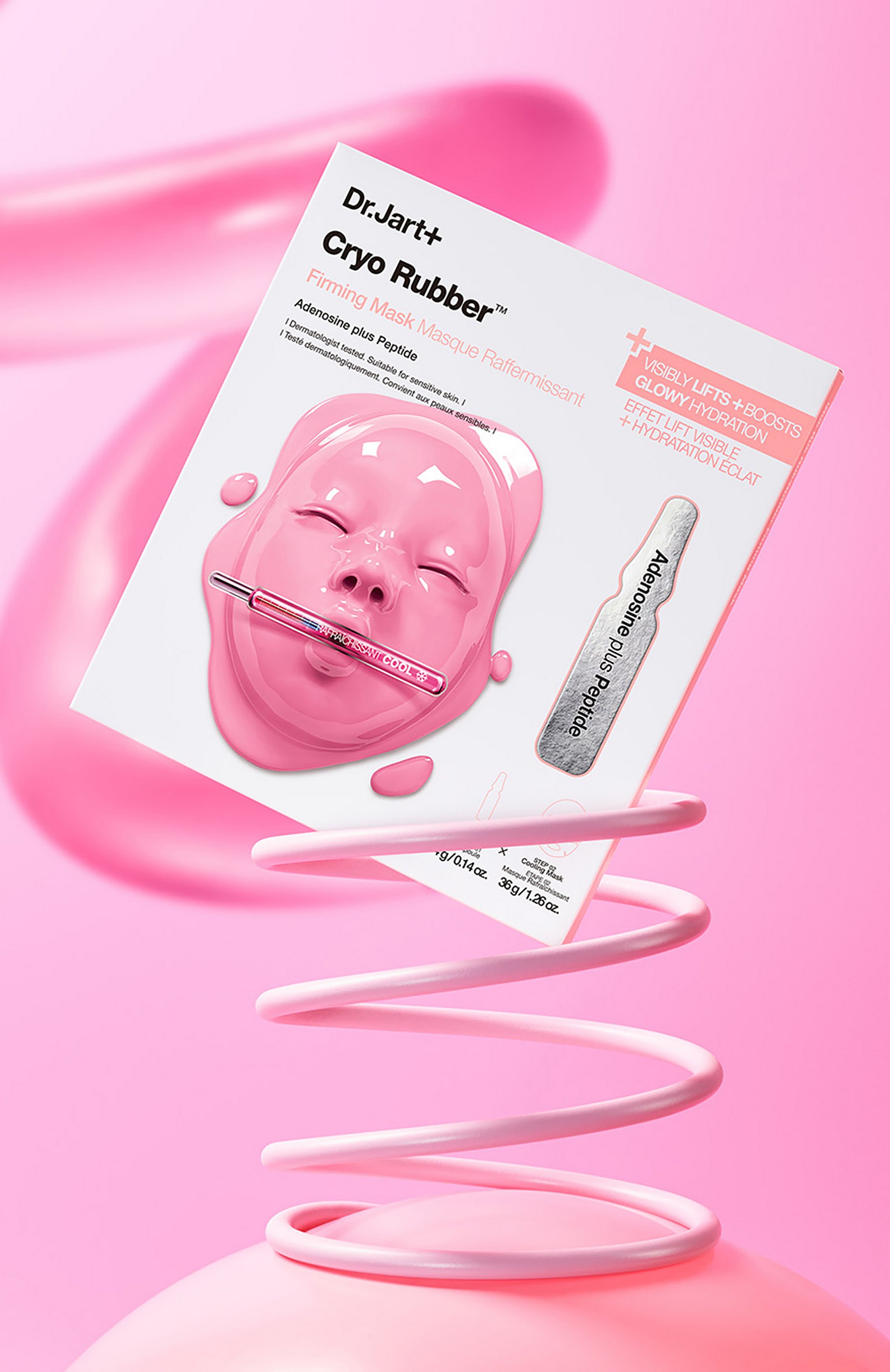 Подтягивающая крио-маска с аденозином и пептидом cryo rubber firming mask DR.JART+, арт. 1210001218895, фото 5