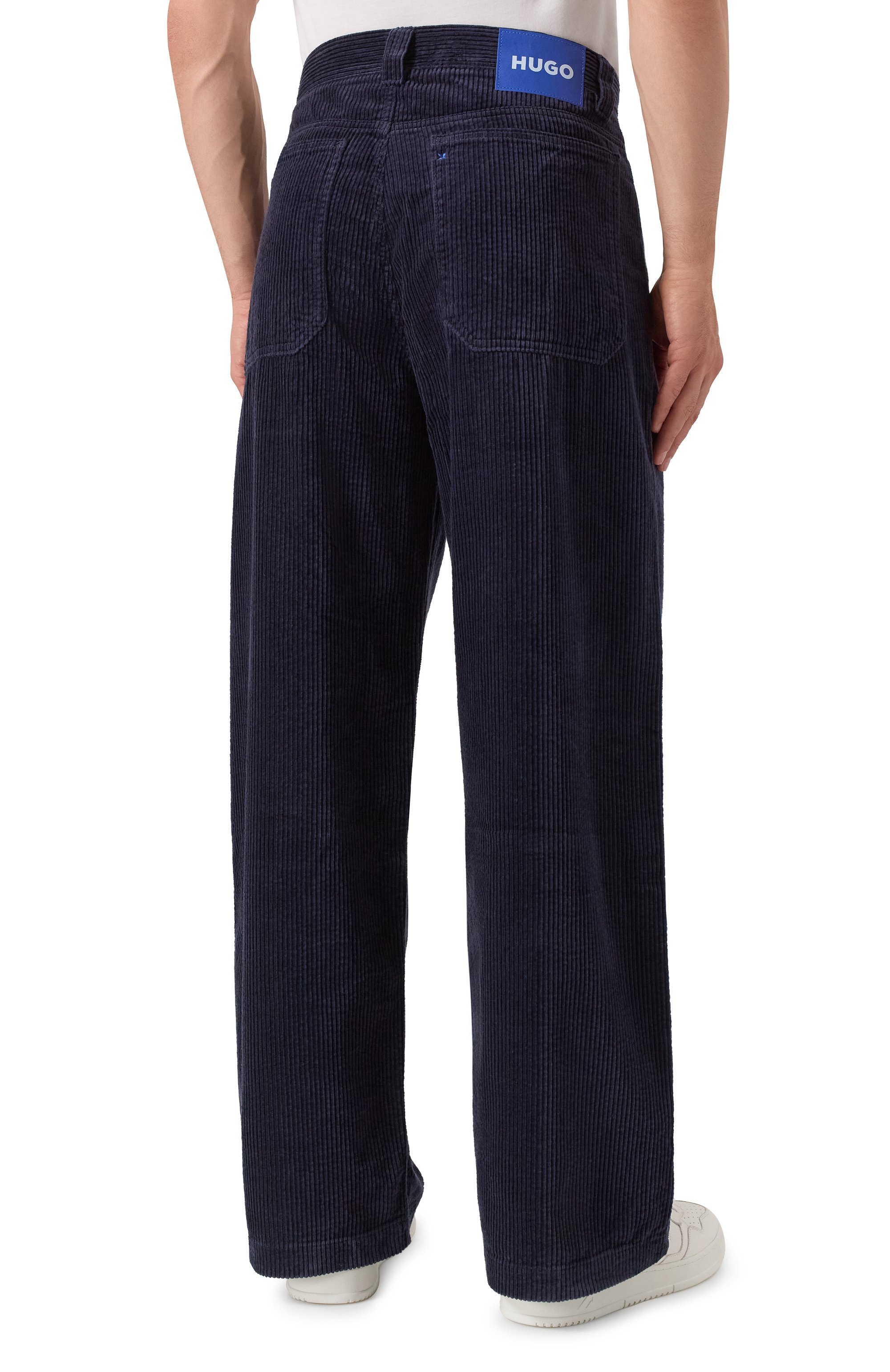 Вельветовые брюки HUGO BLUE темно-синего цвета по цене 17950 руб., арт. 50541558, фото 4 Вельветовые брюки HUGO BLUE, арт. 50541558, фото 4