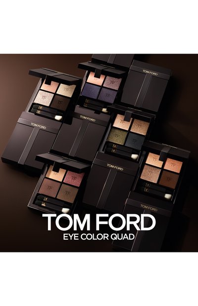 Палетка теней runway eye color quad crème, оттенок 47 olive smoke (7g) TOM FORD цвета по цене 9550 руб., арт. T1QS-01, фото 4 Палетка теней runway eye color quad crème, оттенок 47 olive smoke (7g) TOM FORD, арт. T1QS-01, фото 4