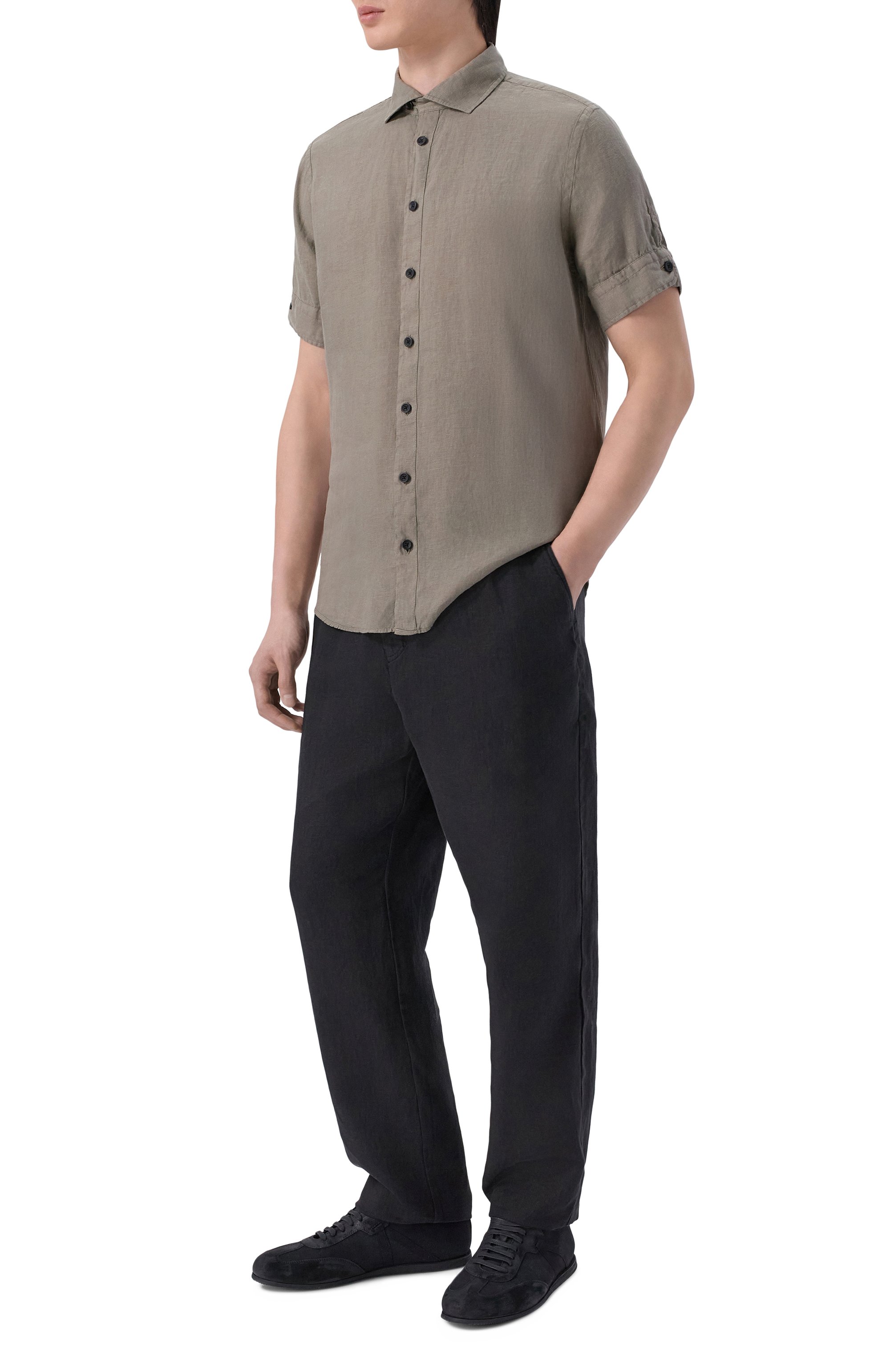 Льняная рубашка HANNES ROETHER, арт. VI29SITE-K.608, фото 2