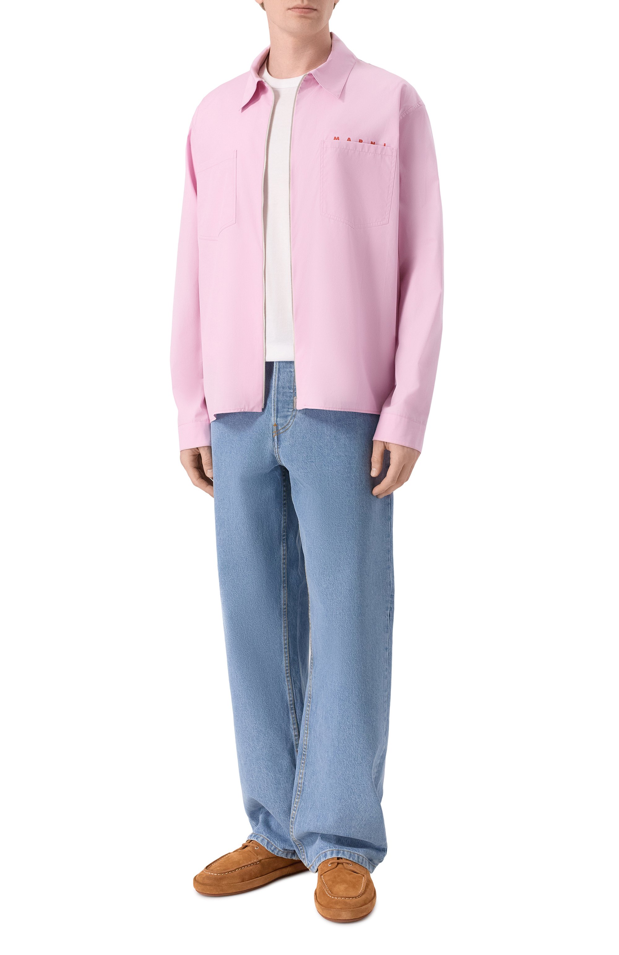 Хлопковая куртка-рубашка MARNI, арт. CUMU0297P0/USCT88, фото 2