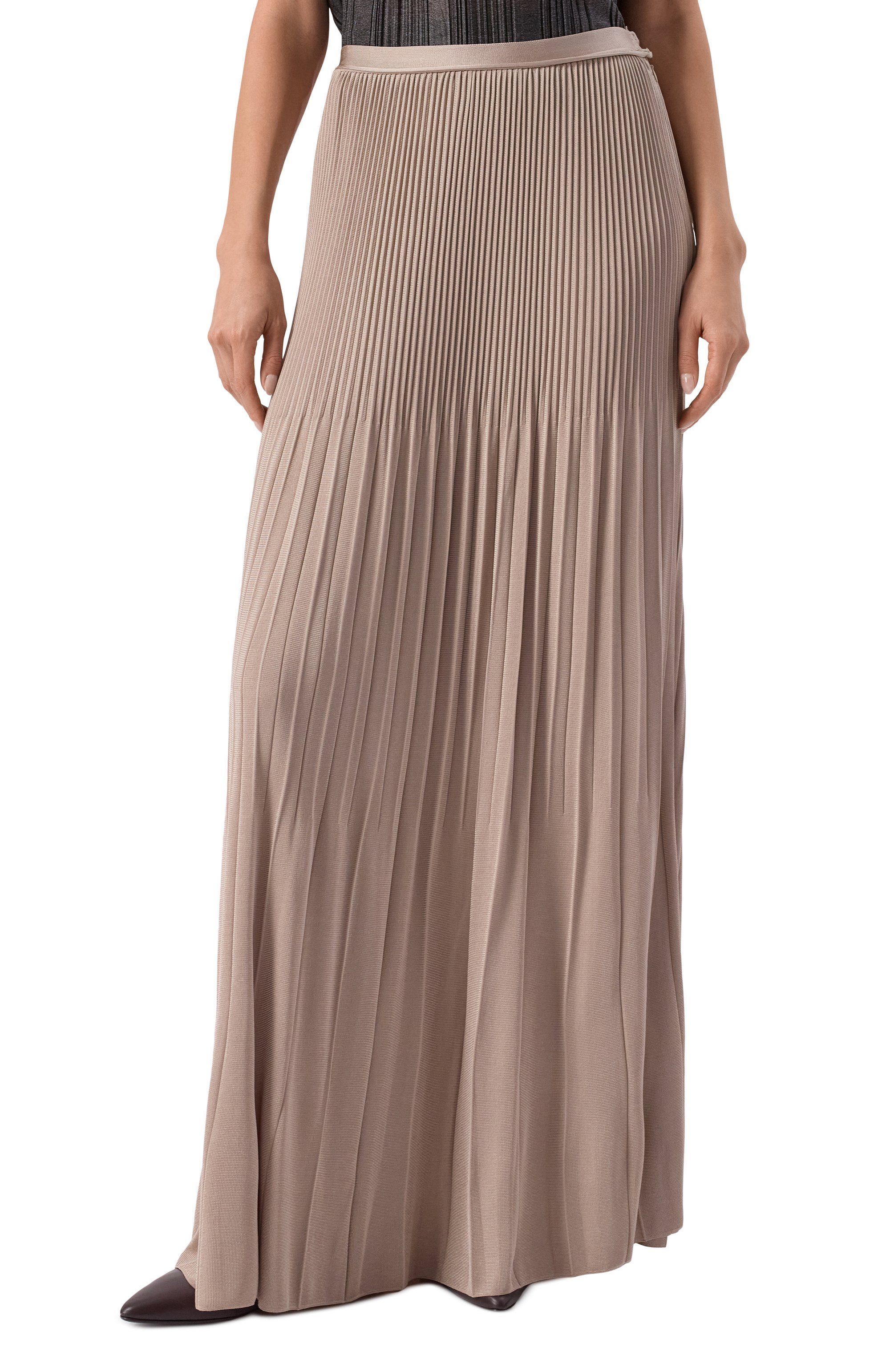 Юбка из вискозы GIORGIO ARMANI бежевого цвета по цене 244000 руб., арт. GW003196/AF24199, фото 3 Юбка из вискозы GIORGIO ARMANI, арт. GW003196/AF24199, фото 3