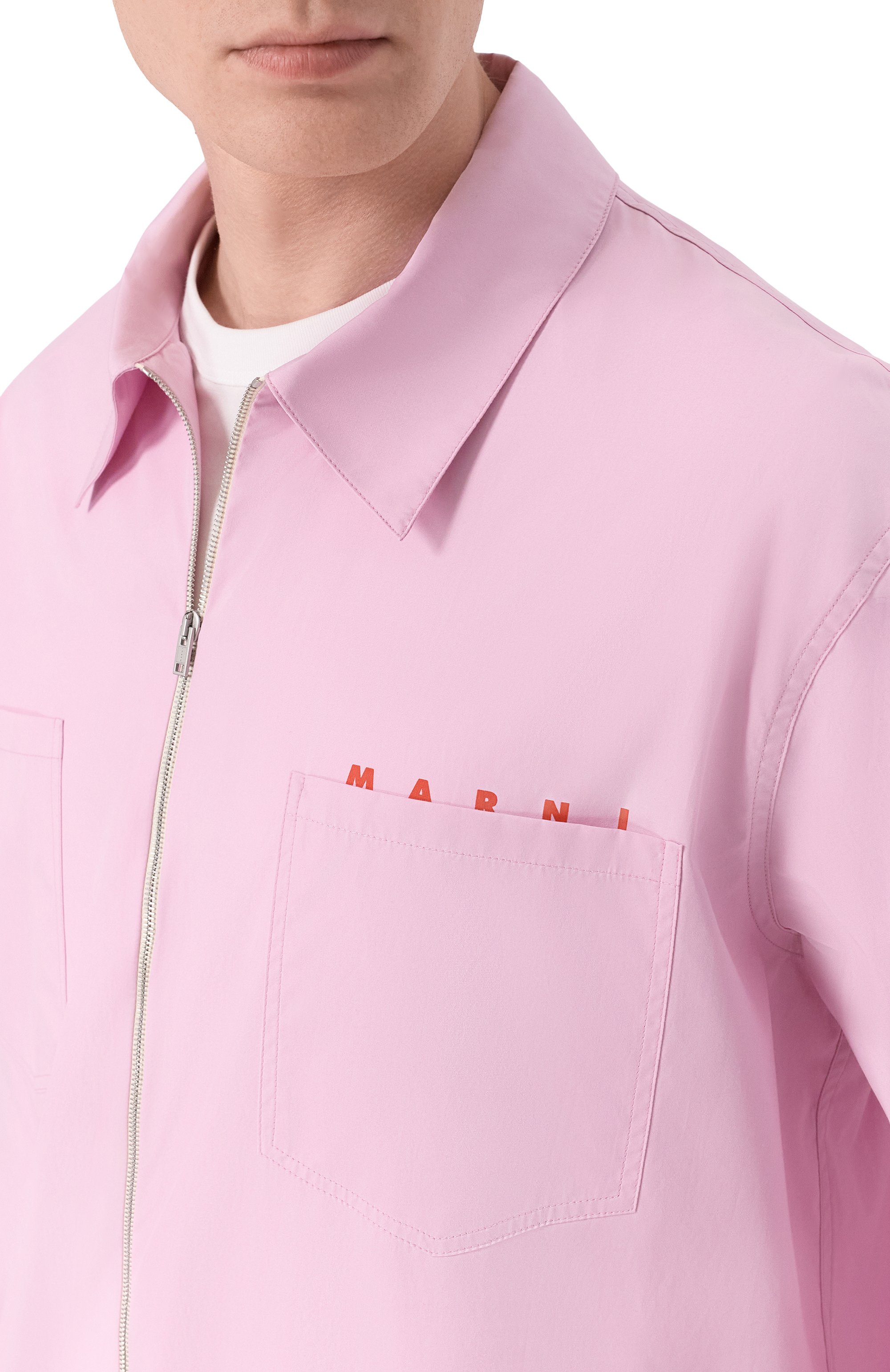 Хлопковая куртка-рубашка MARNI, арт. CUMU0297P0/USCT88, фото 5