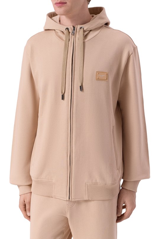 Хлопковая толстовка Dolce & Gabbana G9ABIT/G7M4Y Бежевый  G9ABIT/G7M4Y Фото 3