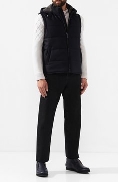 Шерстяной жилет с меховой отделкой BRIONI, арт. SUN30L/08A9P, фото 2
