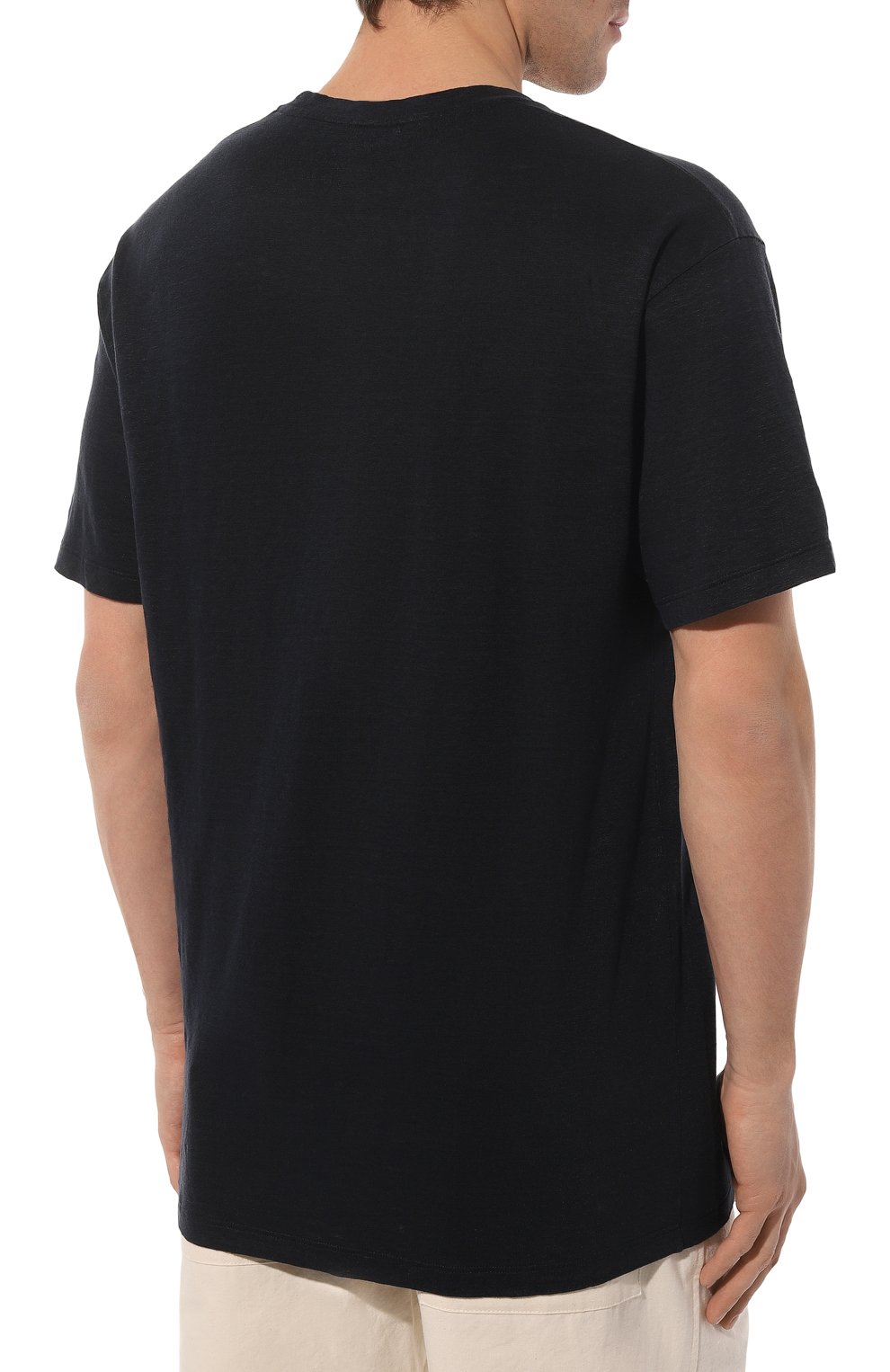 Льняная футболка GUCCI темно-синего цвета по цене 69120 руб., арт. 650083 XJC6N, фото 4 Льняная футболка GUCCI, арт. 650083 XJC6N, фото 4