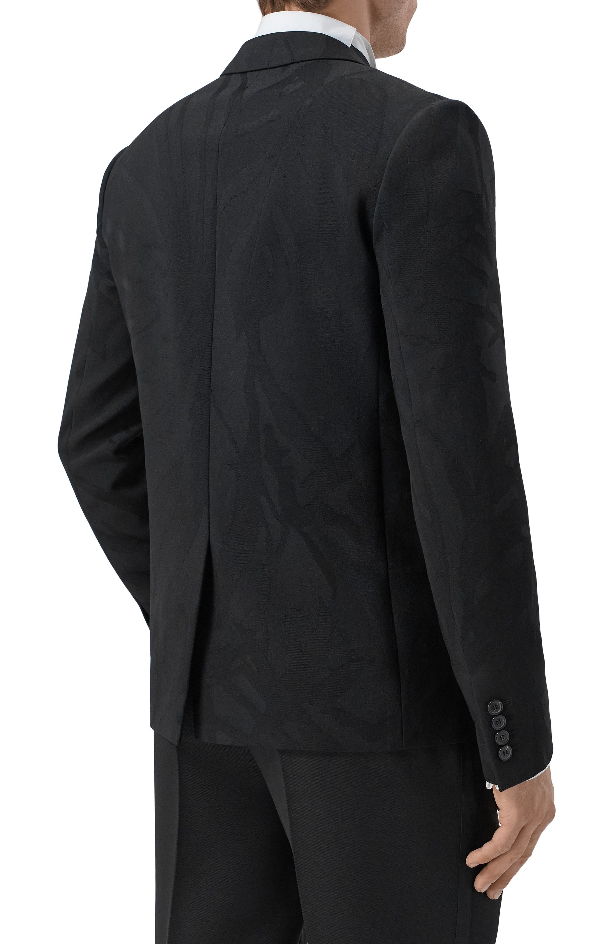 Шерстяной пиджак SAINT LAURENT черного цвета по цене 289500 руб., арт. 645177/Y1C71, фото 4 Шерстяной пиджак SAINT LAURENT, арт. 645177/Y1C71, фото 4