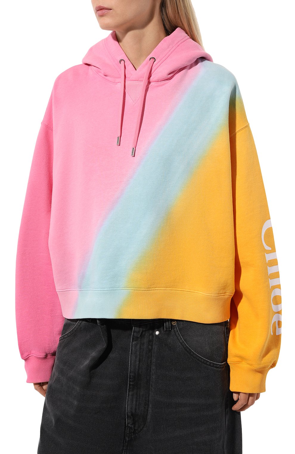 Хлопковое худи CHLOÉ разноцветного цвета по цене 87550 руб., арт. CHC23AJH20191, фото 3 Хлопковое худи CHLOÉ, арт. CHC23AJH20191, фото 3