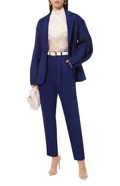 Шерстяные брюки GOOROO синего цвета по цене 49680 руб., арт. P011-3000-444-FW24, фото 2 Шерстяные брюки GOOROO, арт. P011-3000-444-FW24, фото 2