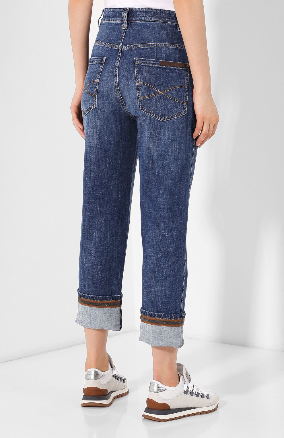 Джинсы с отворотами BRUNELLO CUCINELLI, арт. MP107P5466, фото 4