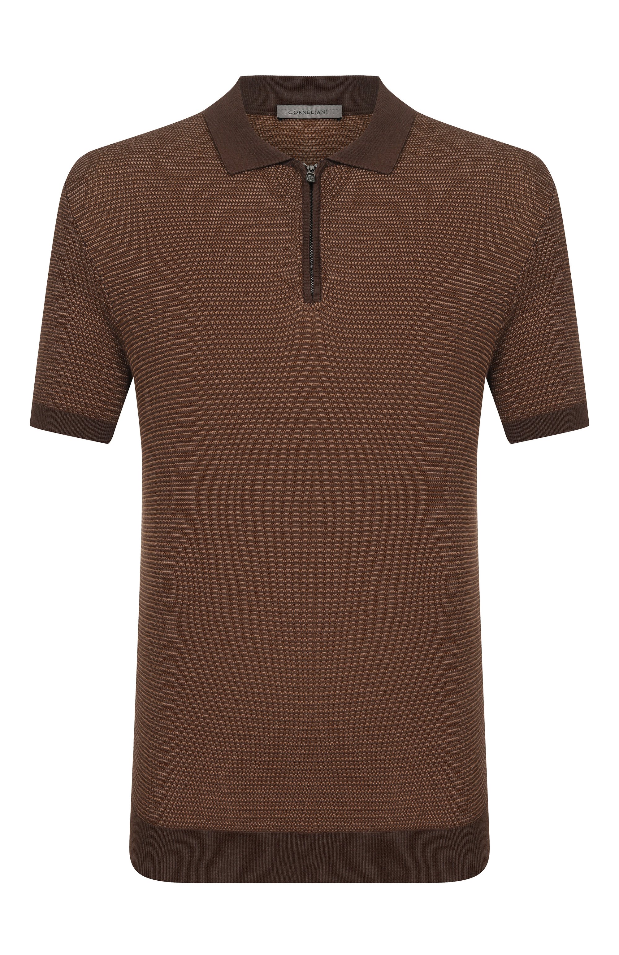 Хлопковое поло CORNELIANI коричневого цвета по цене 71650 руб., арт. 27M564/2725119, фото 1 Хлопковое поло CORNELIANI, арт. 27M564/2725119, фото 1