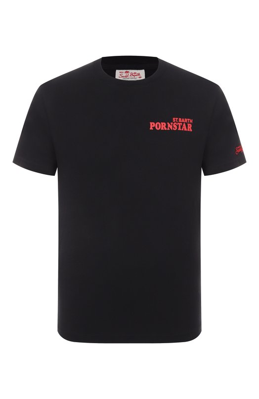 Хлопковая футболка MC2 Saint Barth STBM TSHIRT MAN/02478H Чёрный STBM TSHIRT MAN/02478H