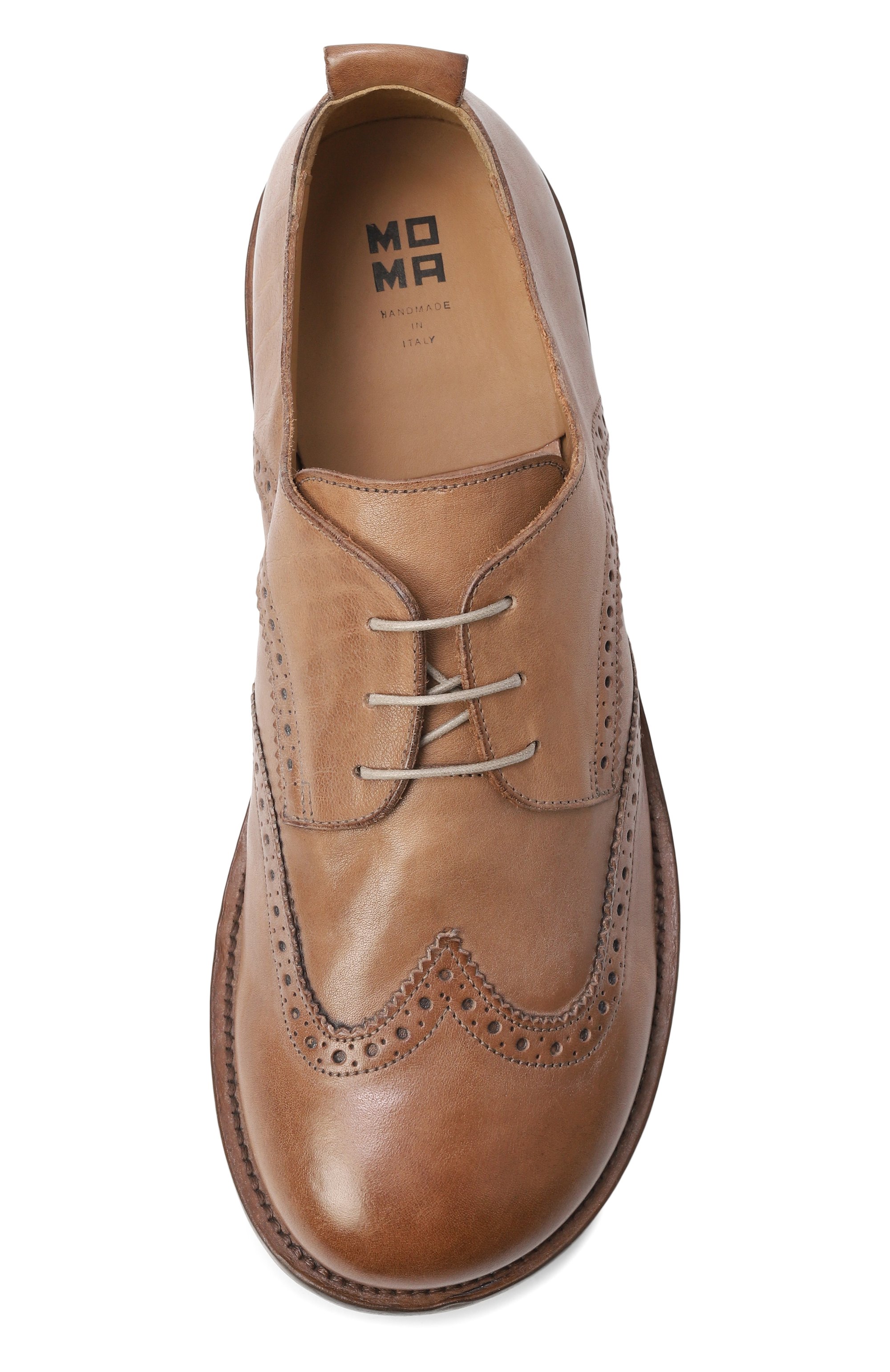 Кожаные дерби MOMA светло-коричневого цвета по цене 52400 руб., арт. 15605A-KU, фото 6 Кожаные дерби MOMA, арт. 15605A-KU, фото 6