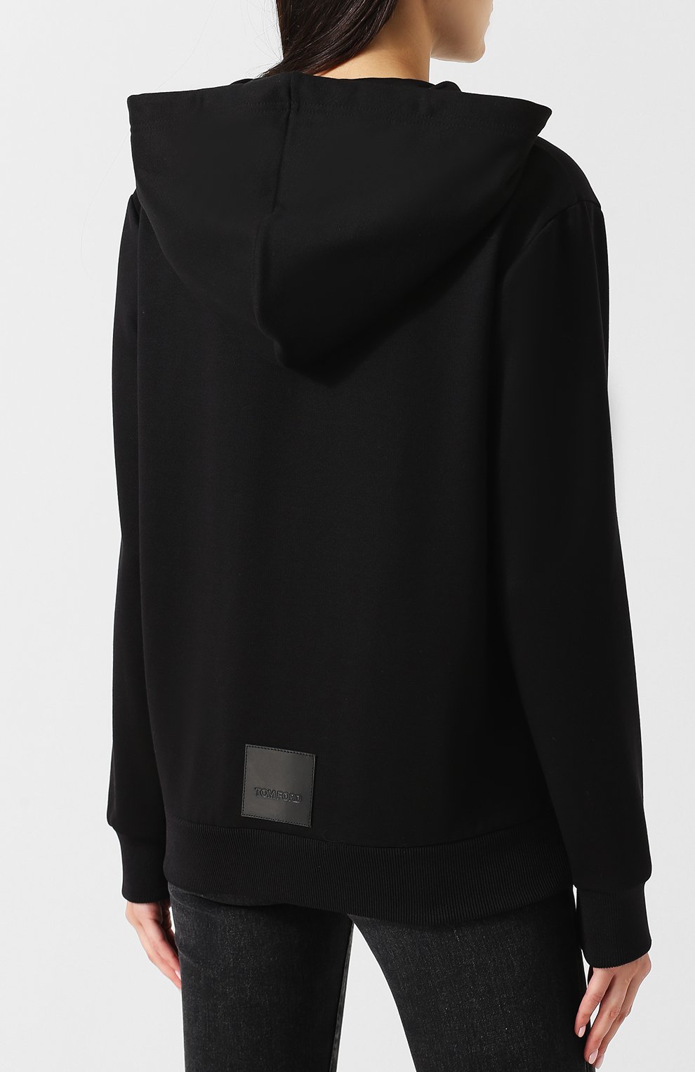 Однотонный кардиган из смеси хлопка и шелка с капюшоном TOM FORD, арт. GIJ005-FAX351, фото 4