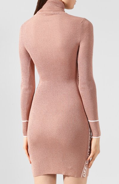 Платье OFF-WHITE бежевого цвета по цене 67950 руб., арт. 0WHI016E19E78077B500, фото 4 Платье OFF-WHITE, арт. 0WHI016E19E78077B500, фото 4
