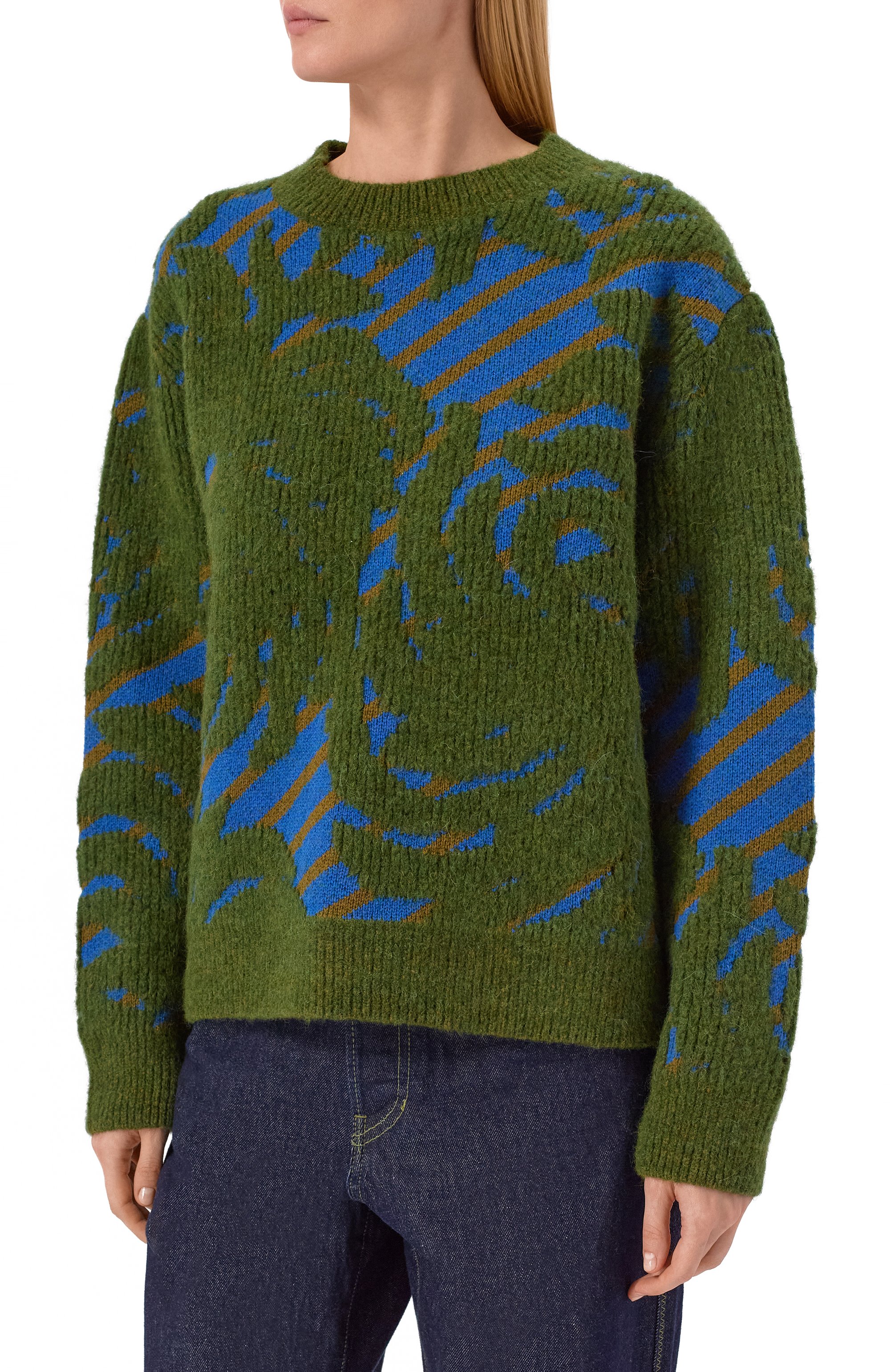 Шерстяной свитер DRIES VAN NOTEN зеленого цвета по цене 99500 руб., арт. 252-011254-2725, фото 3 Шерстяной свитер DRIES VAN NOTEN, арт. 252-011254-2725, фото 3