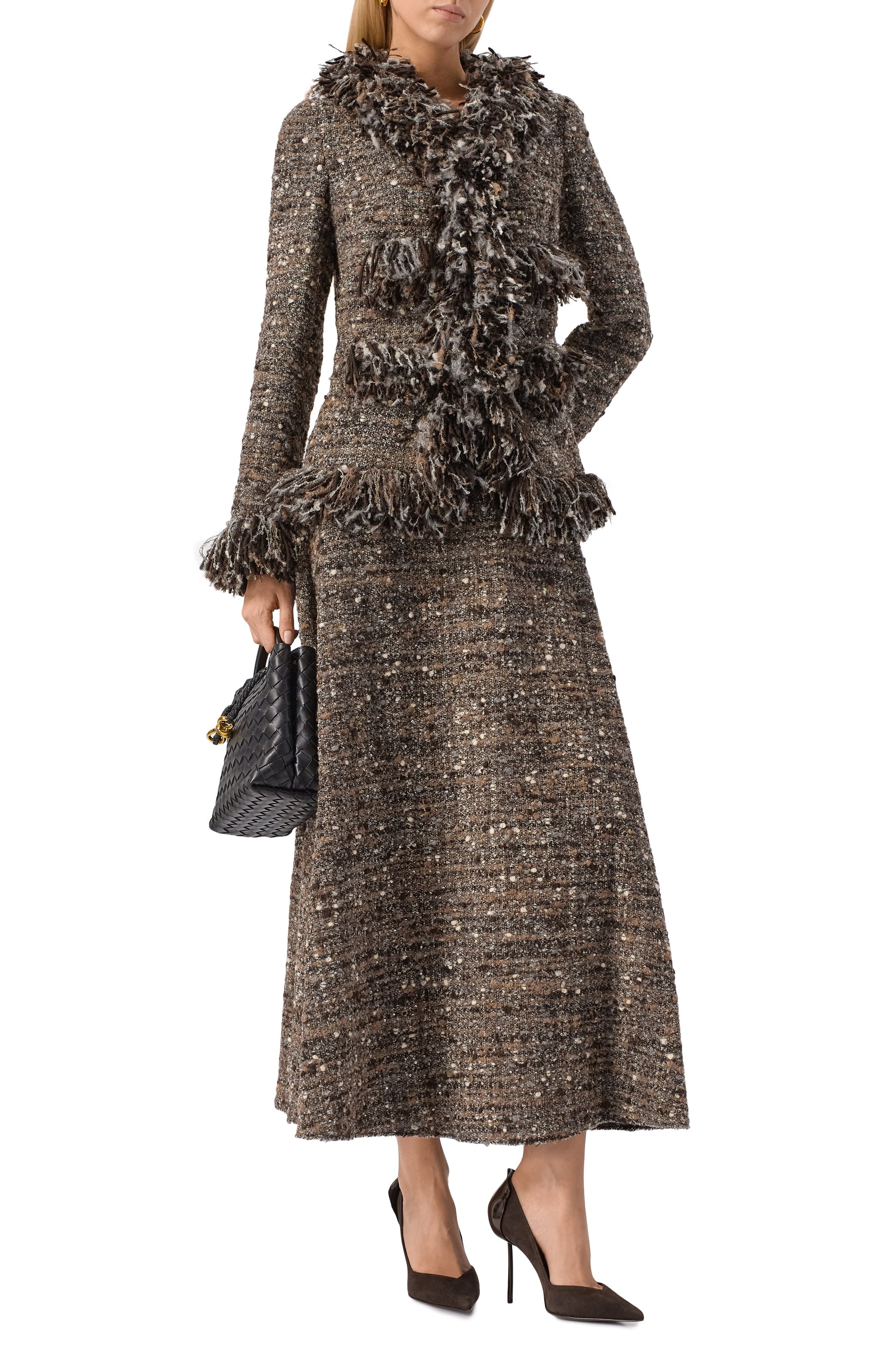 Шерстяной жакет GIAMBATTISTA VALLI коричневого цвета по цене 463500 руб., арт. 25FWSVCA6038/77GR0, фото 2 Шерстяной жакет GIAMBATTISTA VALLI, арт. 25FWSVCA6038/77GR0, фото 2