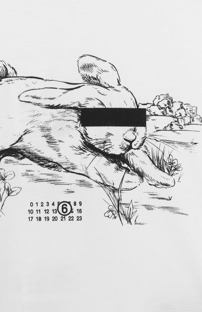 Хлопковая футболка MM6, арт. M61023/MM04I, фото 3