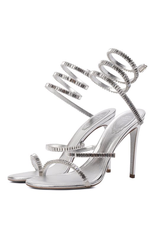Кожаные босоножки Cleo Spark 105 Rene Caovilla C12674-105/NA01 Серебряный C12674-105/NA01