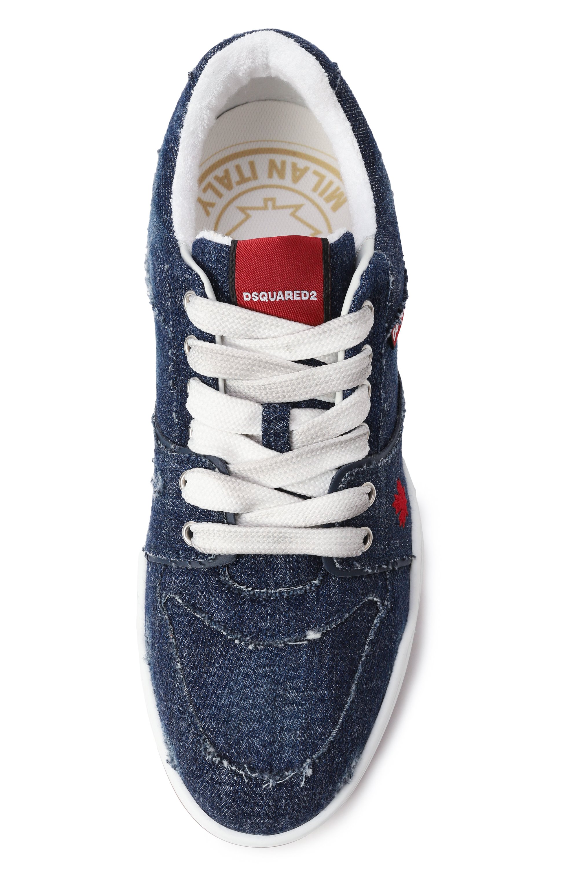 Текстильные кеды spiker DSQUARED2 синего цвета по цене 54900 руб., арт. SNM0405/10108191, фото 6 Текстильные кеды spiker DSQUARED2, арт. SNM0405/10108191, фото 6