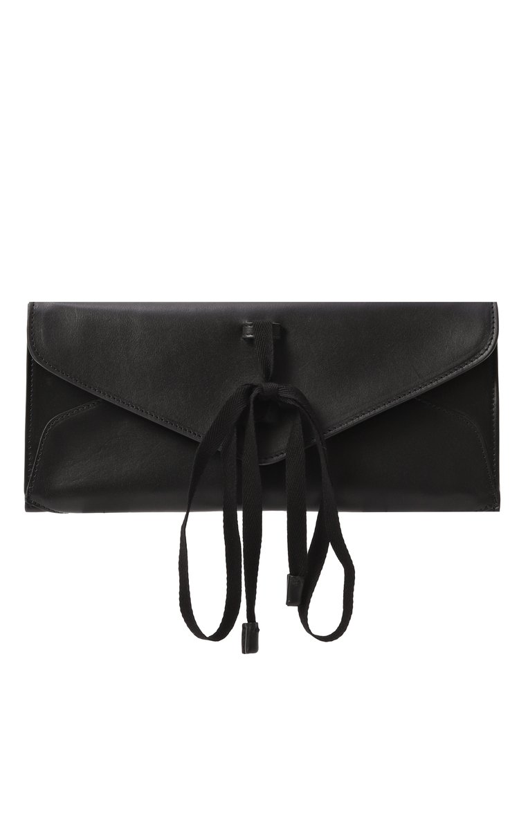 Женский клатч terri small ANN DEMEULEMEESTER черного цвета, арт. B0012605/LT128 | Фото 1 (Размер: small; Материал сплава: Проставлено; Материал: Натуральная кожа; Драгоценные камни: Проставлено; Женское Кросс-КТ: Клатч-клатчи)