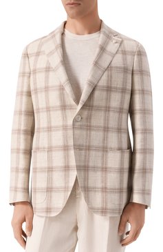 Пиджак изо льна и шерсти LUIGI BIANCHI, арт. 2403/52077, фото 5