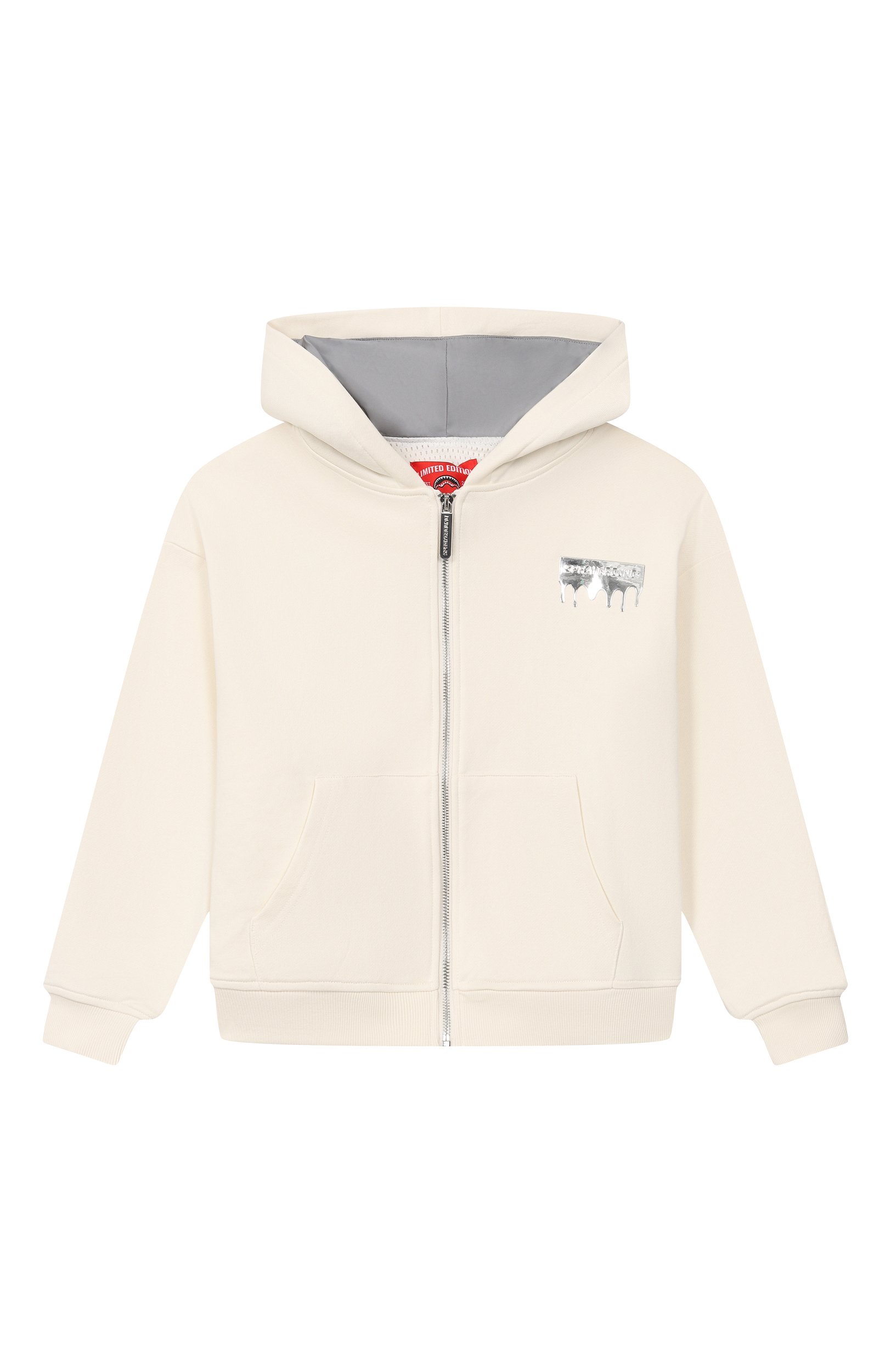 Хлопковая толстовка SPRAYGROUND, арт. SPY1576GIV0/SILVER DRIP SM00TH PERFECT FULL-ZIP H0, фото 1