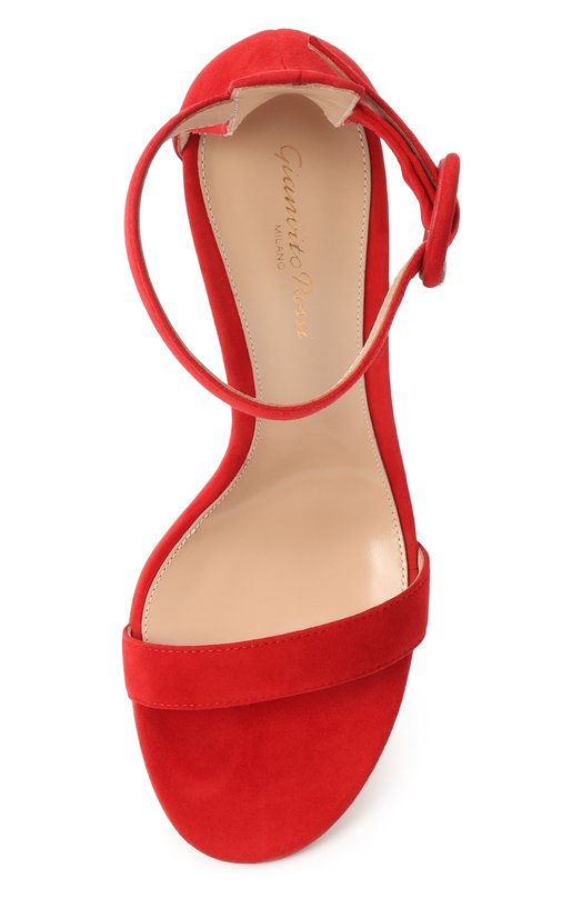 Замшевые босоножки Portofino 85 Gianvito Rossi G60953.85RIC.CAMTABS Красный  G60953.85RIC.CAMTABS Фото 6