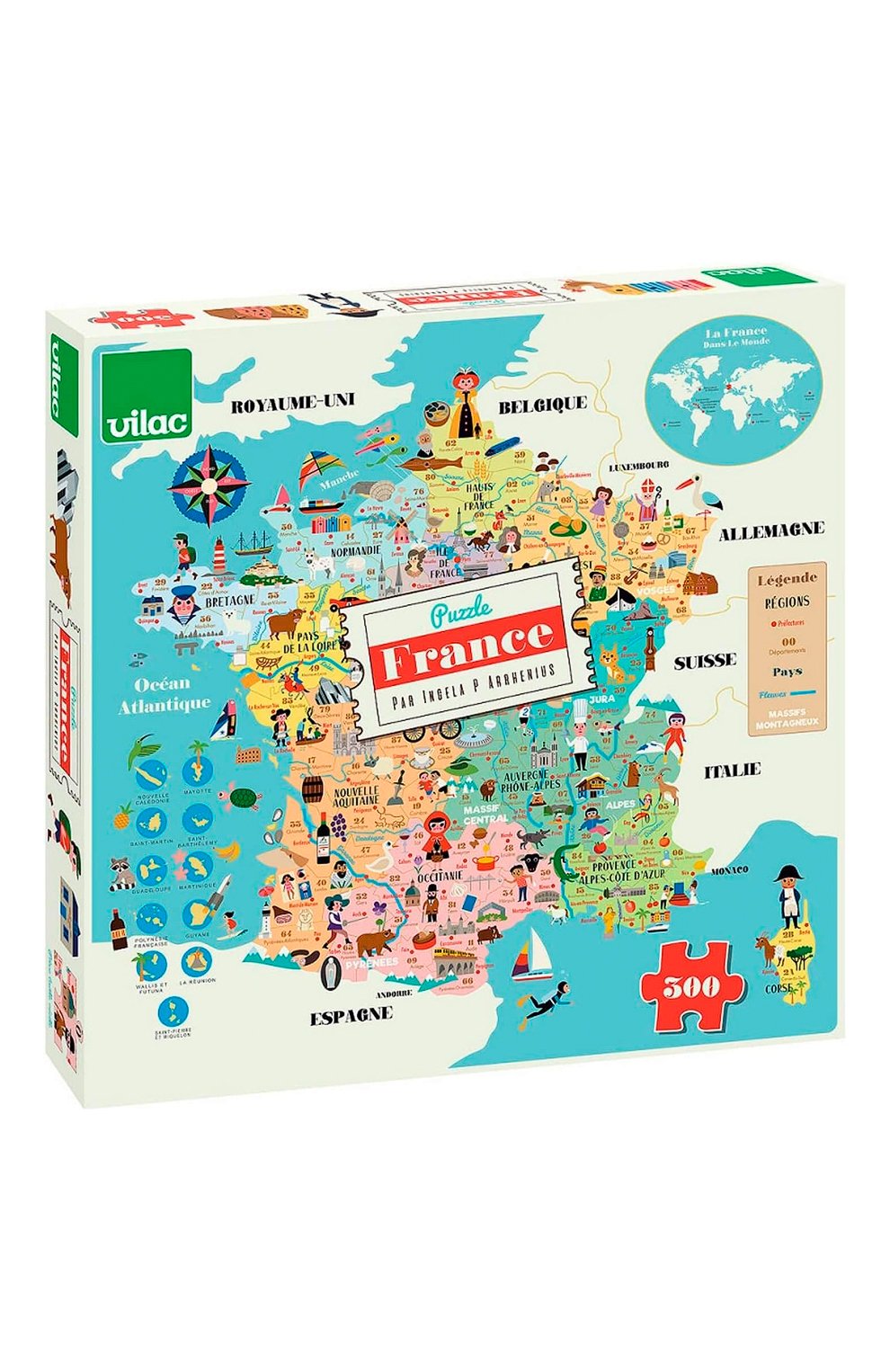 Пазл карта франции VILAC, арт. 7618, фото 2