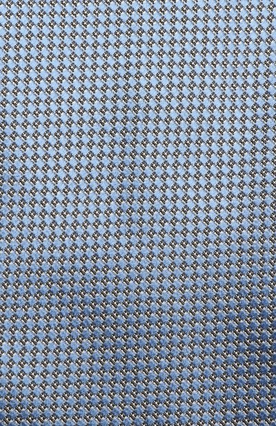 Шелковый галстук с узором ZEGNA голубого цвета по цене 17950 руб., арт. Z9E581XW, фото 3 Шелковый галстук с узором ZEGNA, арт. Z9E581XW, фото 3