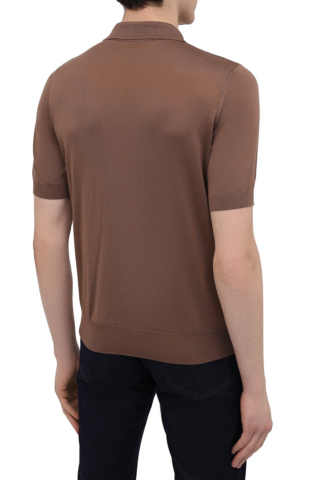 Поло с отделкой из кожи аллигатора ZILLI, арт. MBV-PZ042-GE0C1/MC01/AMIS, фото 4