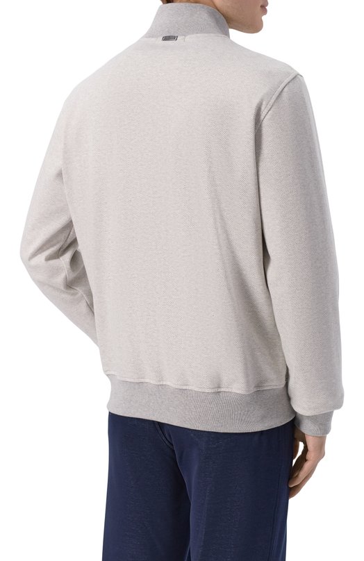 Хлопковая толстовка Capobianco 20M460.JC00. Серый  20M460.JC00. Фото 4