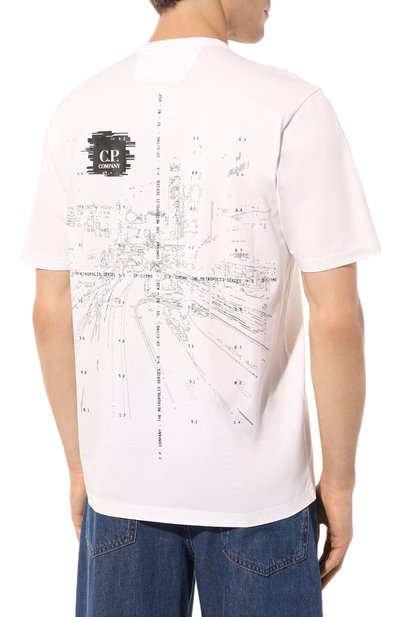 Хлопковая футболка C.P. COMPANY, арт. 15CLTS046A006370W, фото 4