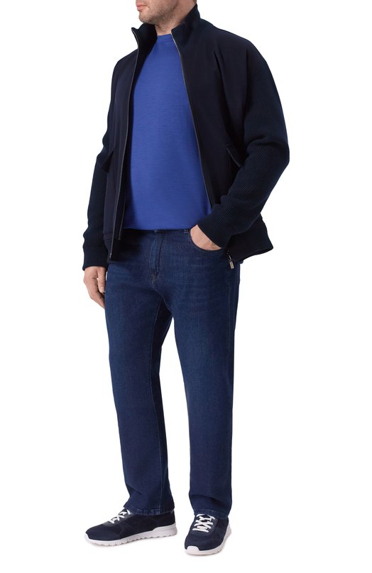 Шерстяная футболка Stefano Ricci MNH5304610/WPA02T Синий  MNH5304610/WPA02T Фото 2