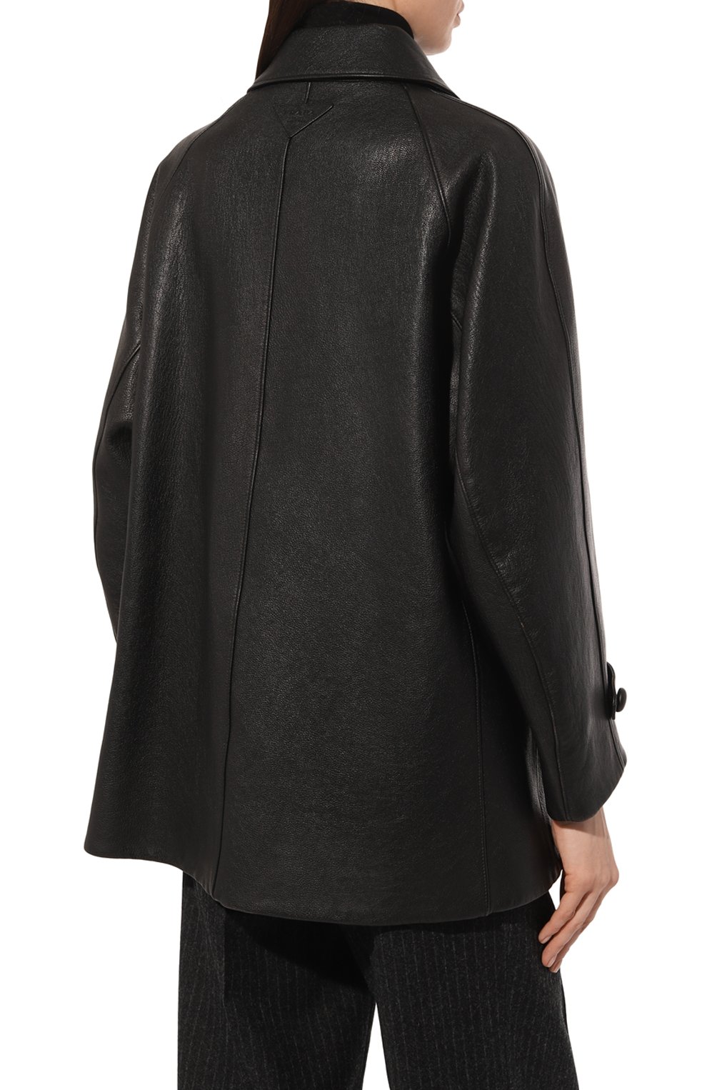 Кожаное пальто PRADA, арт. 56A032-10YU-F0002, фото 4