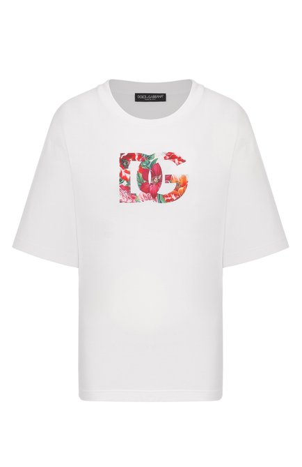 Женская хлопковая футболка DOLCE & GABBANA, арт. F8V57T/GDC7S