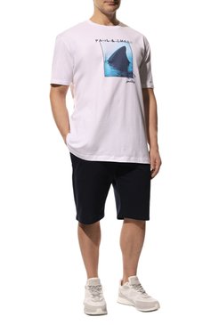 Мужские хлопковые шорты PAUL&SHARK темно-синего цвета, арт. 11311869/3XL-6XL | Фото 2 (Принт: Без принта; Случай: Повседневный; Длина Шорты М: Ниже колена; Материал сплава: Проставлено; Материал внешний: Хлопок; Драгоценные камни: Проставлено; Стили: Кэжуэл)