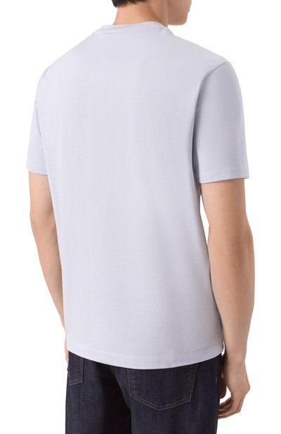 Хлопковая футболка PAUL&SHARK светло-голубого цвета по цене 31600 руб., арт. 26411048, фото 4 Хлопковая футболка PAUL&SHARK, арт. 26411048, фото 4