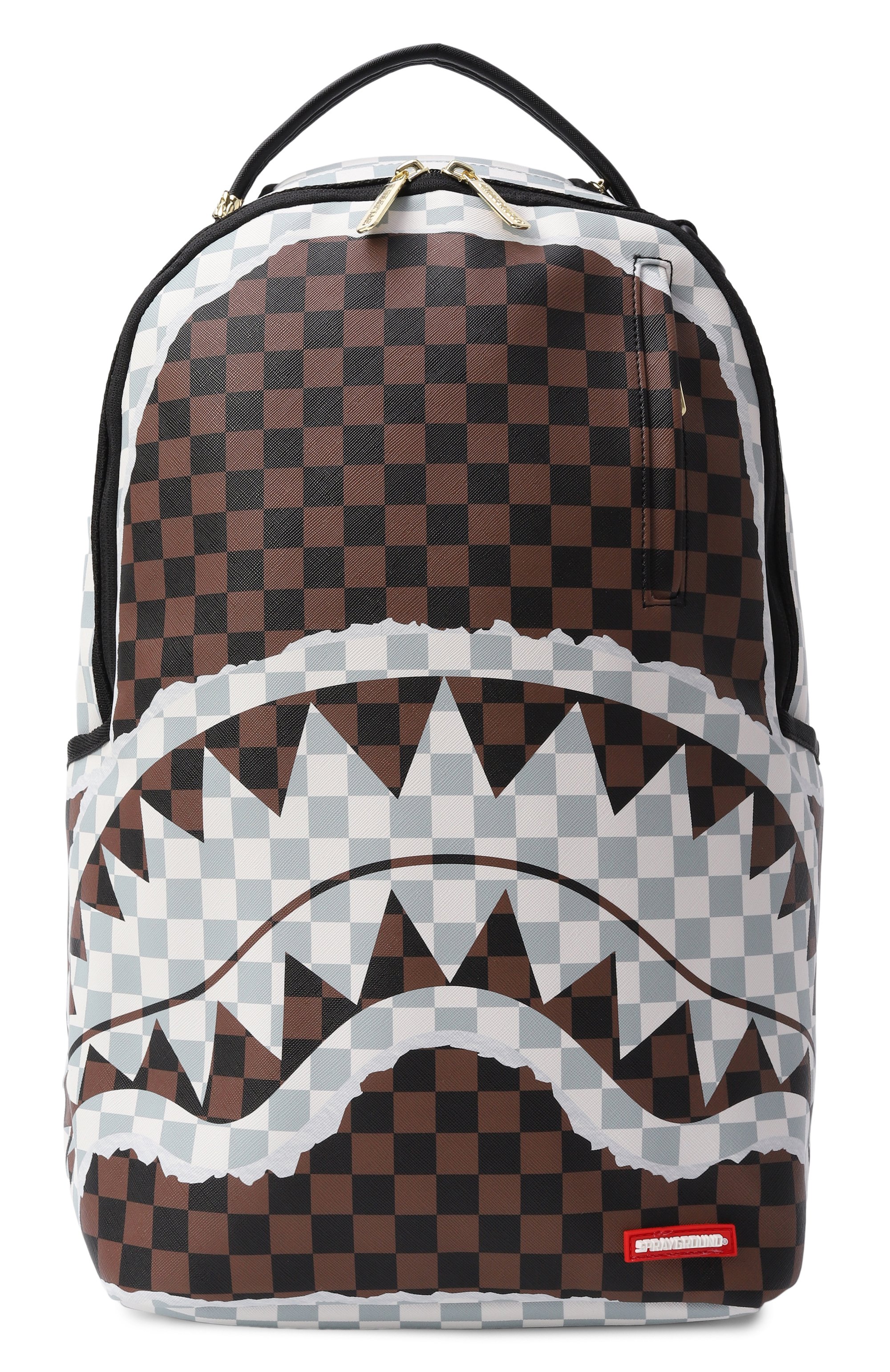 Рюкзак shark legacy SPRAYGROUND, арт. 910B8290NSZ/CREAM BR0WN TEAR CHECK BACKPACK, фото 1