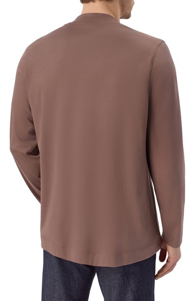 Хлопковый лонгслив VAN LAACK коричневого цвета по цене 26700 руб., арт. VL-PAM0S-XX/180031/3XL-6XL, фото 4 Хлопковый лонгслив VAN LAACK, арт. VL-PAM0S-XX/180031/3XL-6XL, фото 4