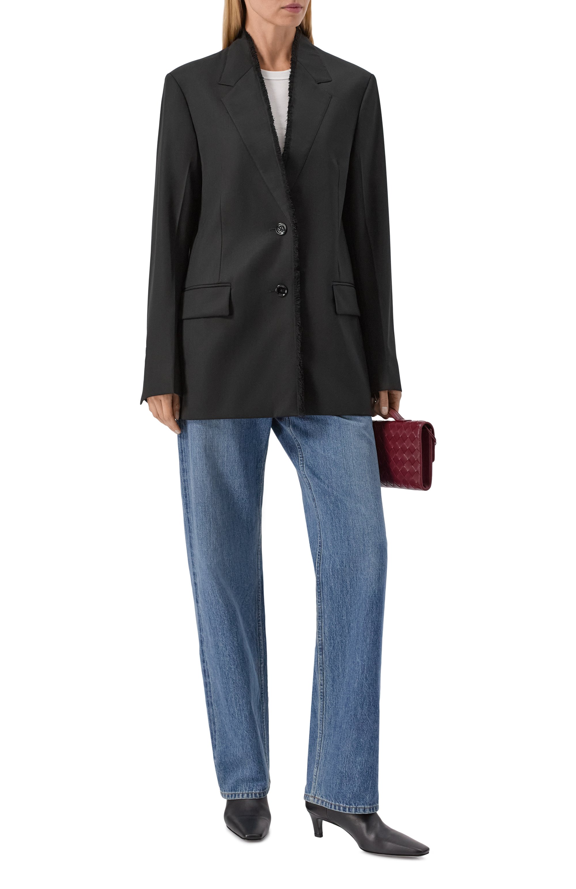 Шерстяной жакет TOTEME черного цвета по цене 126000 руб., арт. 253-WRZ0054-FB0435, фото 2 Шерстяной жакет TOTEME, арт. 253-WRZ0054-FB0435, фото 2