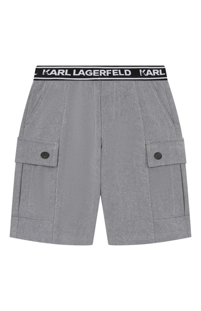 Хлопковые шорты-карго KARL LAGERFELD KIDS, арт. Z31087