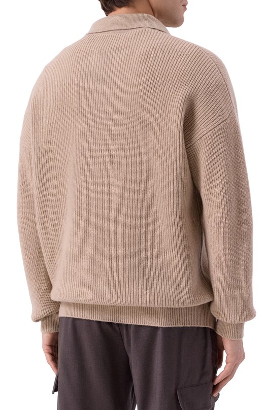 Шерстяной свитер Kiton UMM066102 Бежевый  UMM066102 Фото 4