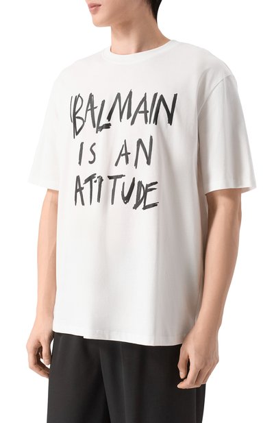Хлопковая футболка BALMAIN, арт. GH1EG225/GF40, фото 3