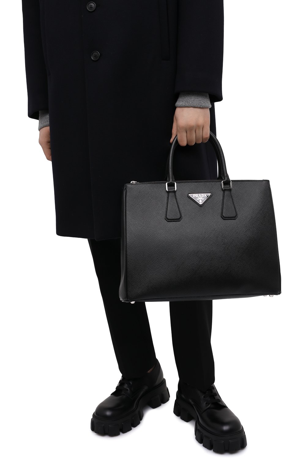 Кожаная сумка-тоут PRADA, арт. 2VG061-2FAD-F0002-OOF, фото 2