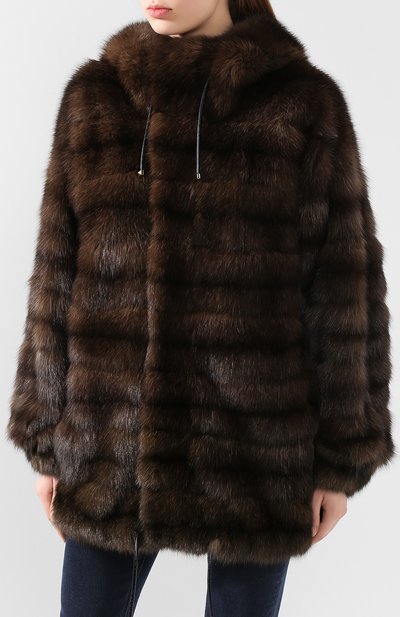 Шуба из меха соболя VALENTINO, арт. SF3FB5763AF, фото 3